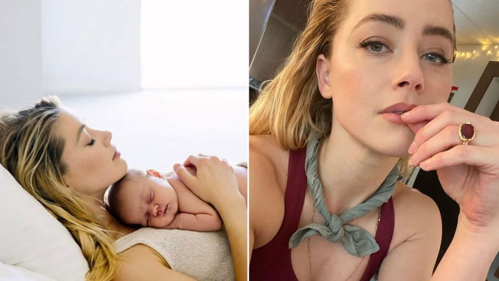 Amber Heard Walks Her Baby To A Park In Her ‘New Home’ Of Madrid After Leaving Hollywood