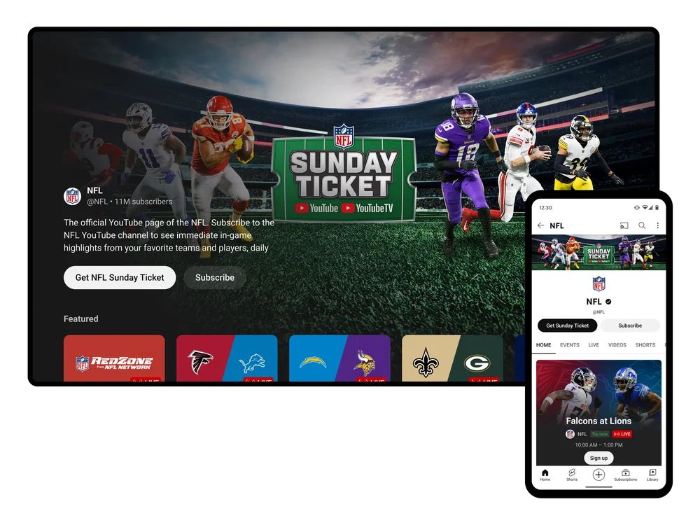 This Year, YouTube TV And YouTube Are Reportedly Set To Lose $1.2 Billion On NFL Sunday Tickets