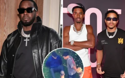 Diddy’s Sons King And Justin Combs Leave His L.A. Mansion After The Raid