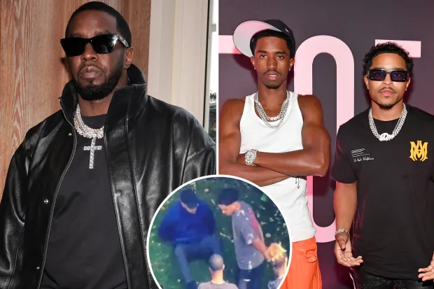 Diddy’s Sons King And Justin Combs Leave His L.A. Mansion After The Raid