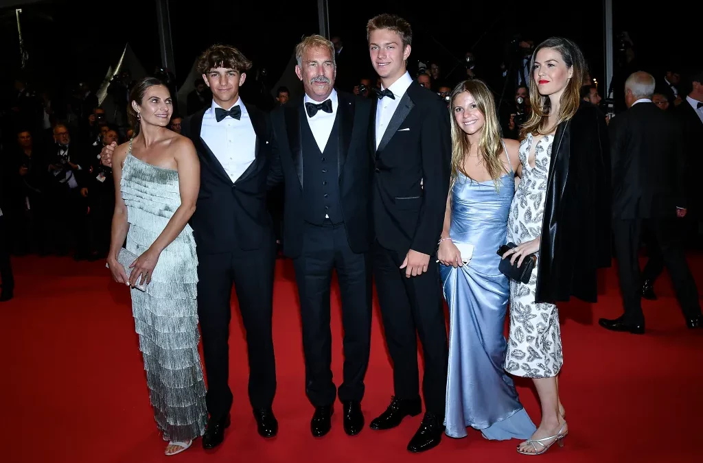 Kevin Costner Makes A Rare Appearance With Five Of His Children At The Cannes Film Festival