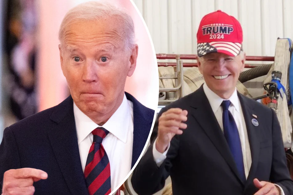 President Biden’s Funny Banter With A Trump Supporter… Before Wearing Trump Hat